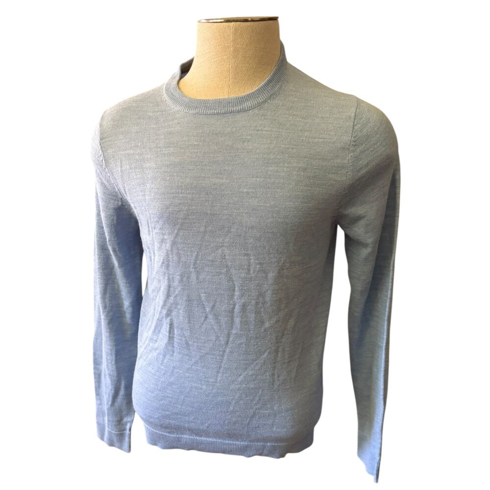 Apt. 9 Seriously Soft Light Blue Merino Wool Blend Sweater EUC Size Small